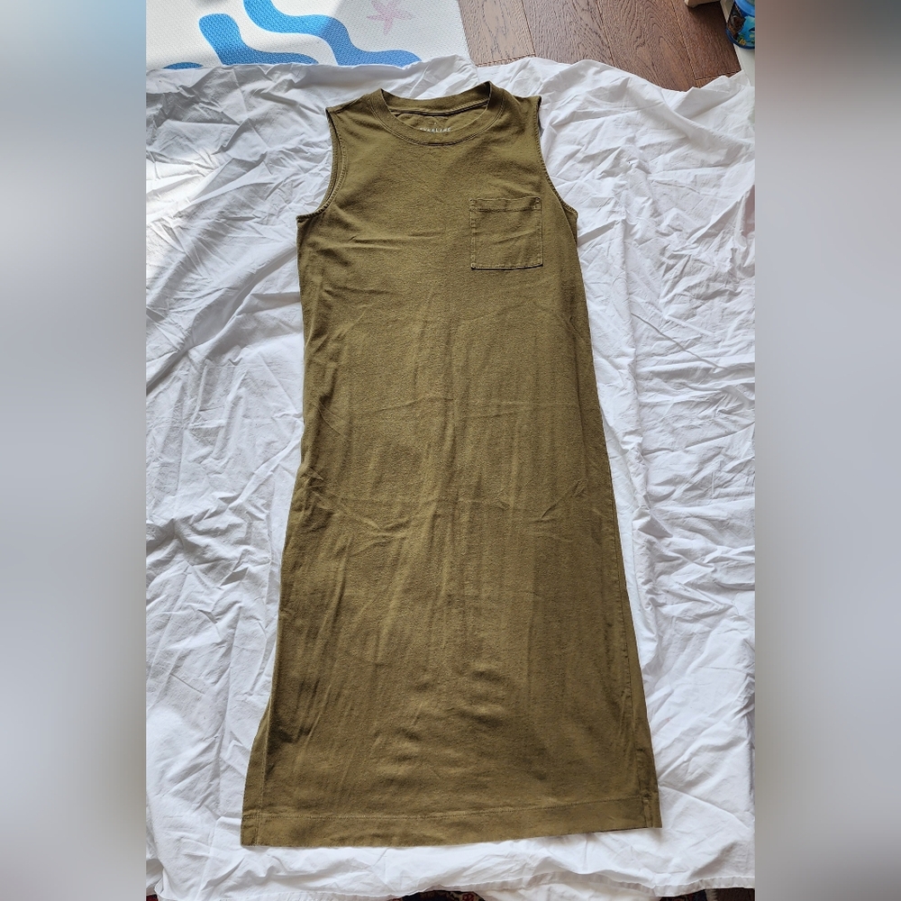 Everalne Olive Green Long Weekend Tank Dress